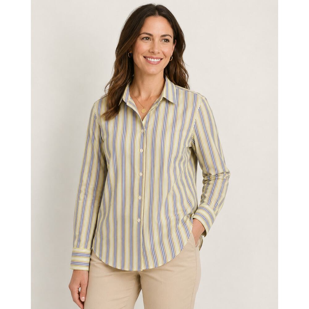 Lands’ End Women’s Striped Button‎ Down Shirt Size 16